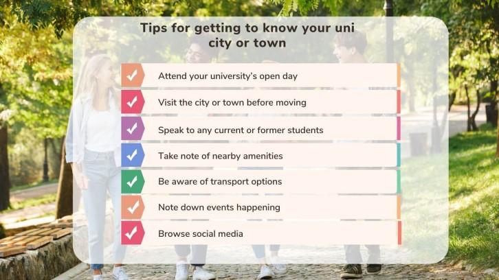 Tips for getting to know your uni city or town