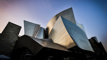 The Walt Disney Concert Hall at Dusk - Downtown Los Angeles, California