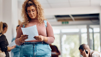 Girl researching Clearing questions