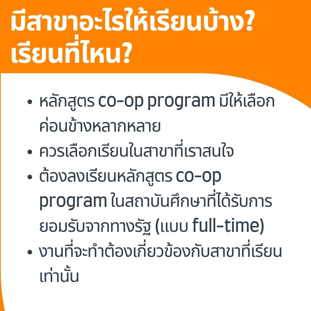where to study co op program