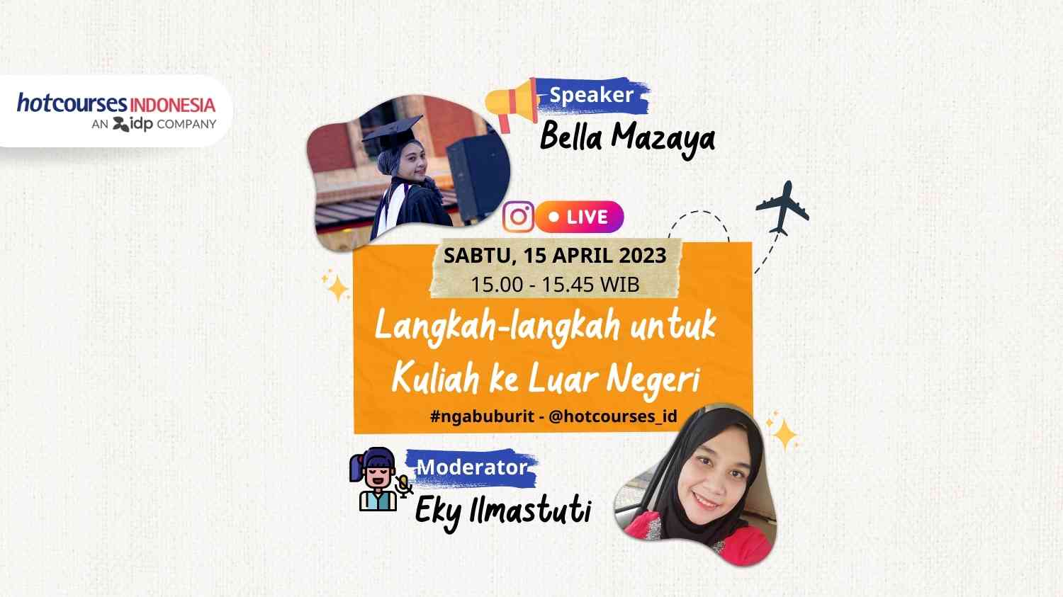 IG LIVE Hotcourses Indonesia cara study abroad kuliah di luar negeri april 2023