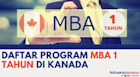 Daftar Program MBA 1 Tahun di Kanada