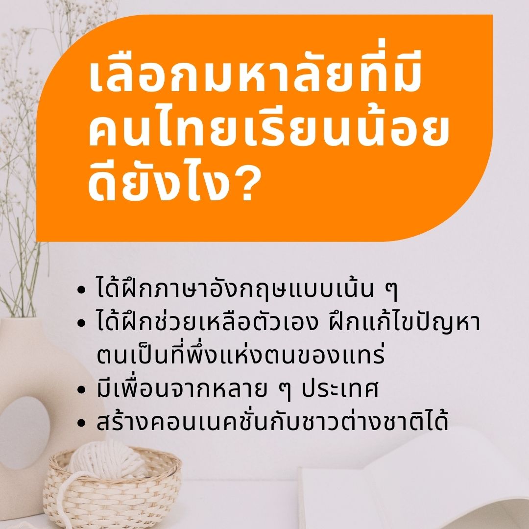 Pro of uni with least Thai