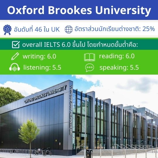 ielts 6 oxford brooks university