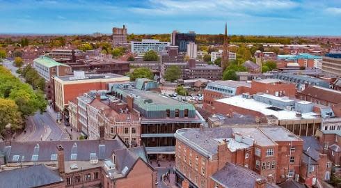 A panoramic view of Coventry in the UK