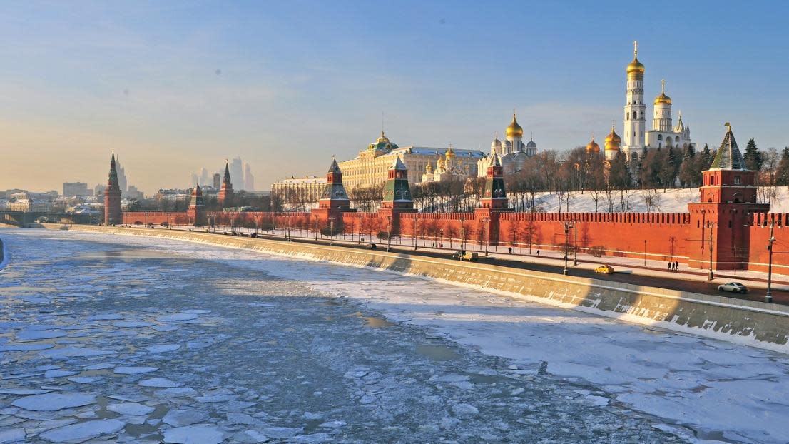 Moscow river and Kremlin