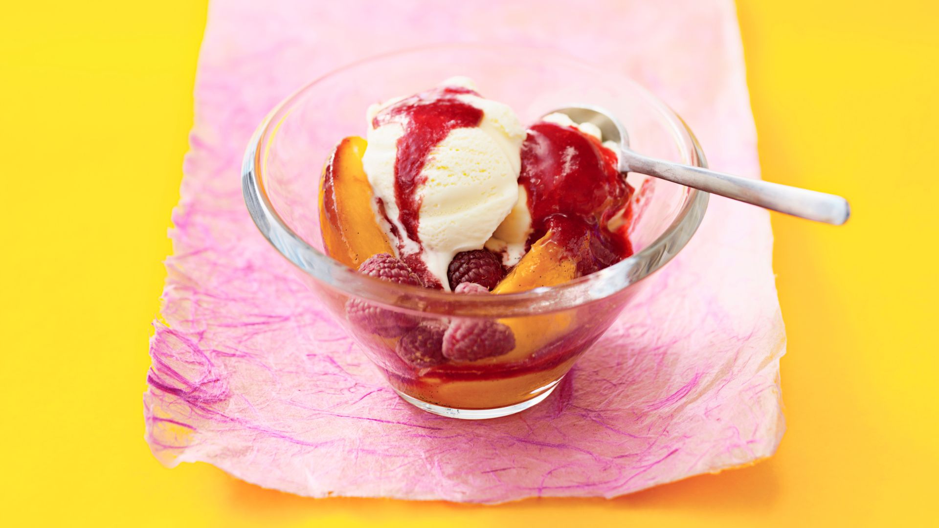 Peach Melba dessert in Australia