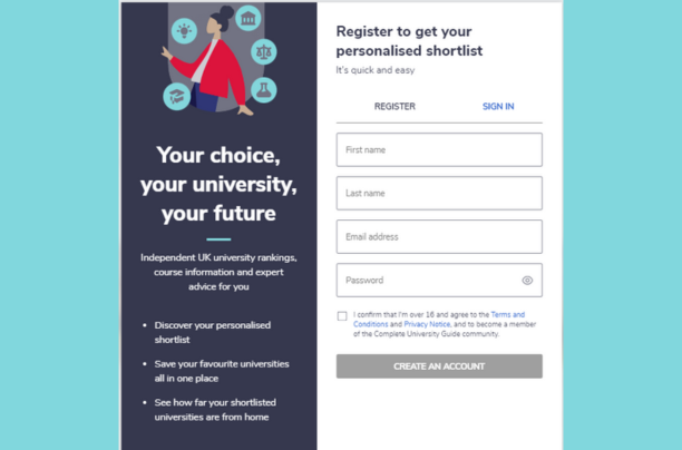 Step 7 - Sign in or register