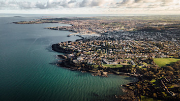 Skyline view of the Northern Irish coastline