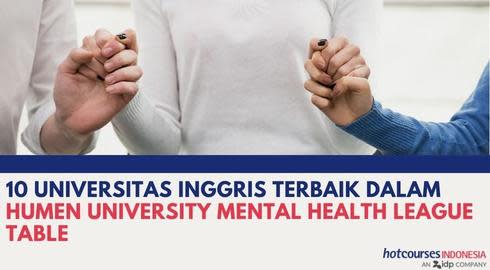 10 Universitas Inggris Terbaik Dalam HUMEN University Mental Health League Table