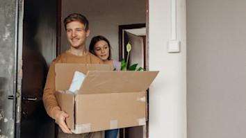 Students packing for university