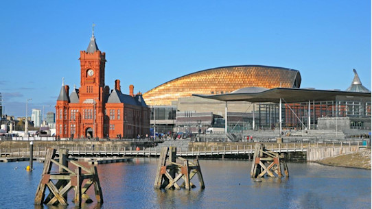 Cardiff city skyline