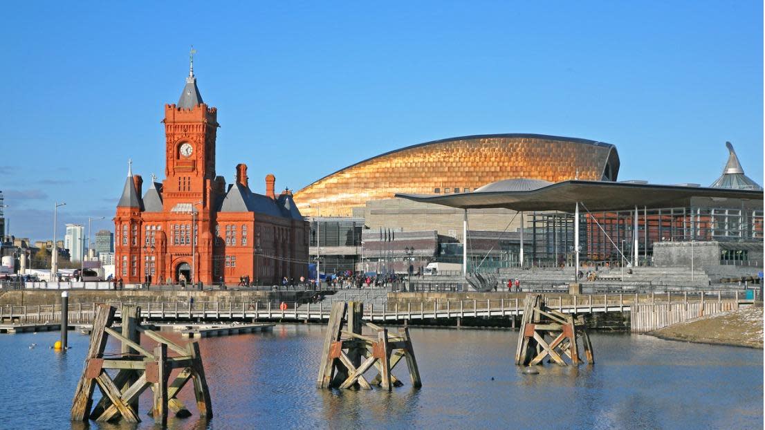 Cardiff city skyline