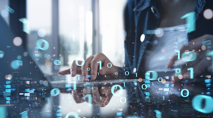 Digital technology, software development and coding concepts