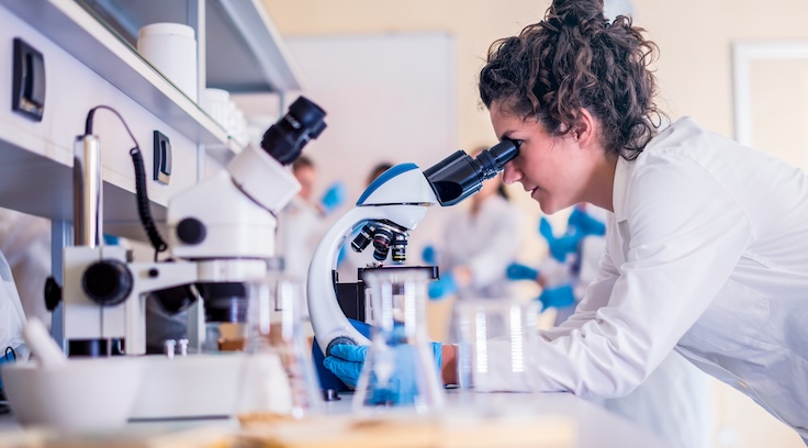 Scientists in laboratory working on research