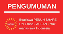 Beasiswa SHARE Uni Eropa dan ASEAN - Indonesia