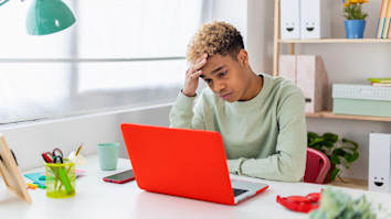 exhausted student applying to uni