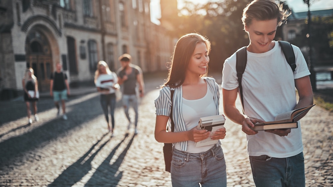Students near university