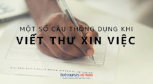 Một số câu thông dụng khi viết thư xin việc