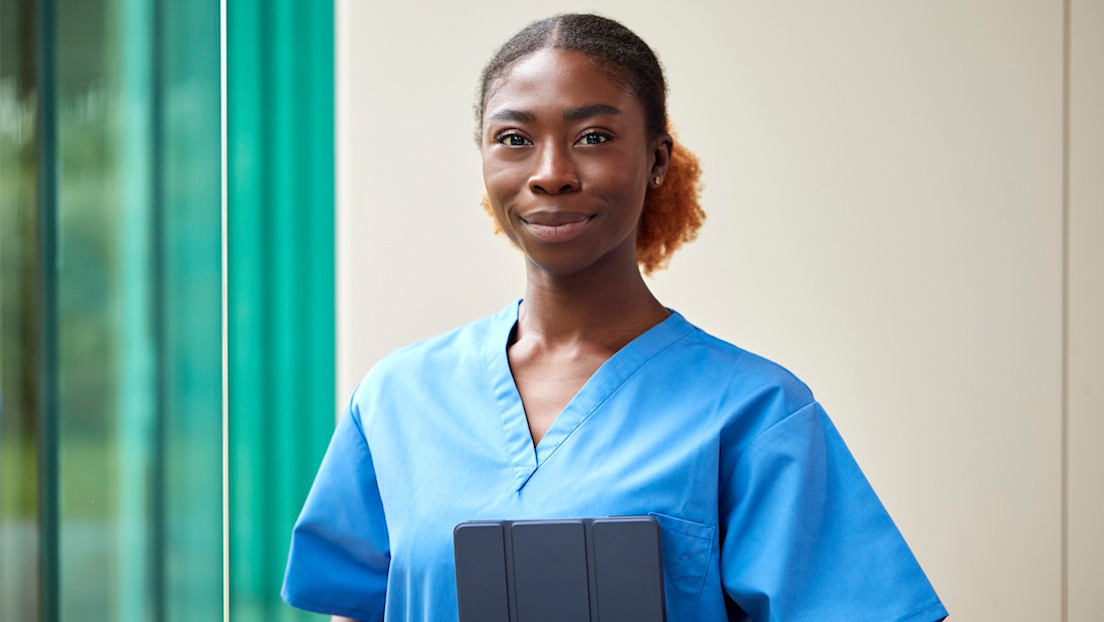 Portrait of smiling female nurse