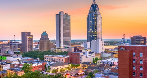 Mobile, Alabama, USA Skyline
