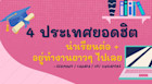 รวม 4 ประเทศยอดฮิต น่าเรียนต่อและอยู่ทำงานต่างประเทศ