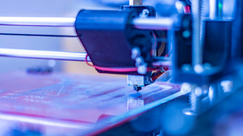 Close up photo of 3D printer