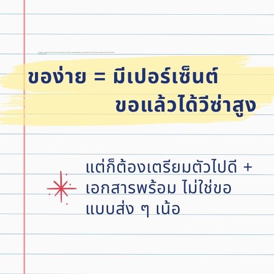 ขอวีซ่าผ่านได้เยอะเท่ากับขอได้ง่าย