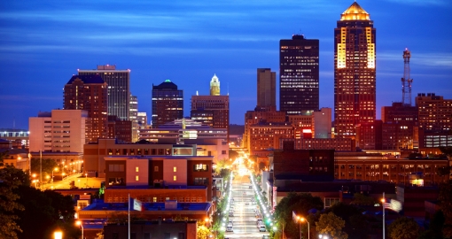 Downtown Des Moines, Iowa