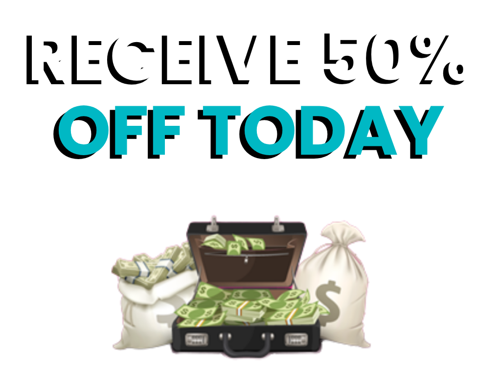 receive 50% off - test homepage