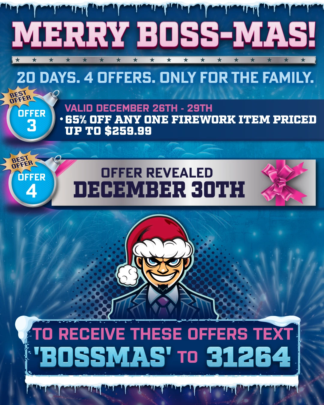 Bossmas Overview Graphic