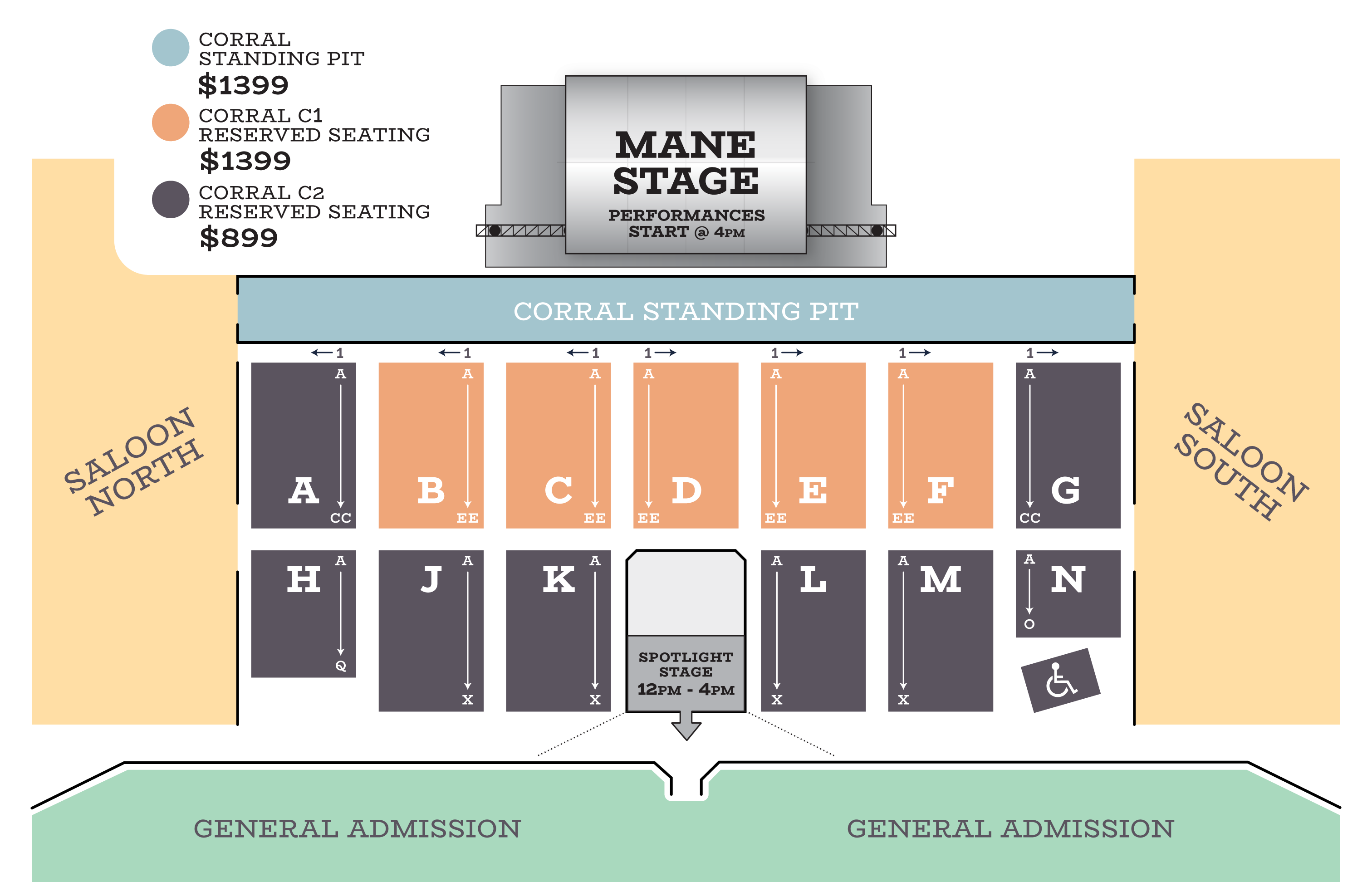 Stagecoach Seating Map