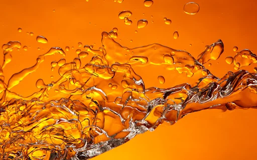 orange water splash