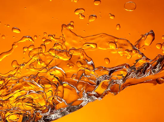 orange water splash