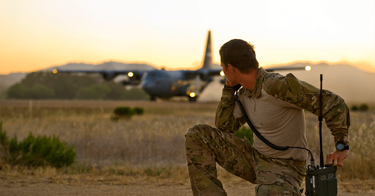 soldier looking afar