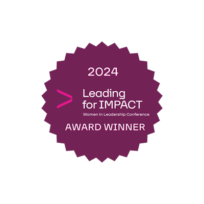 2024 Leading for Impact Women in Leadership Award Logo