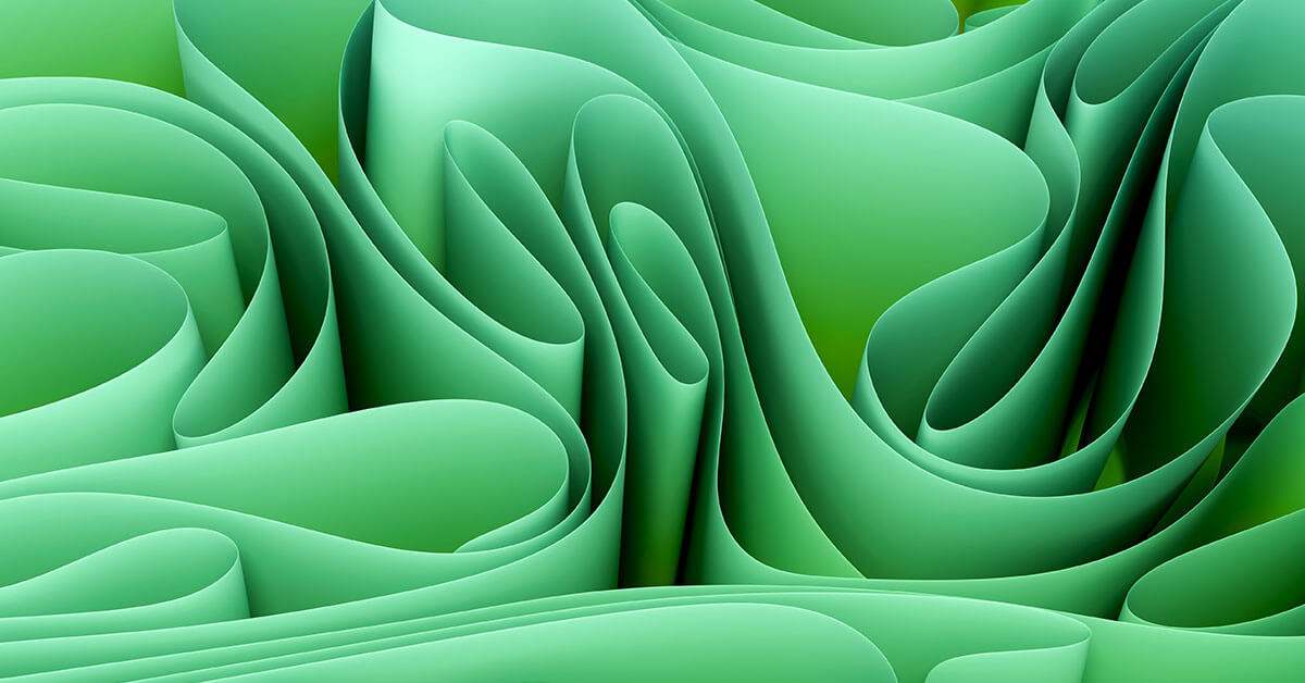green abstract spirals