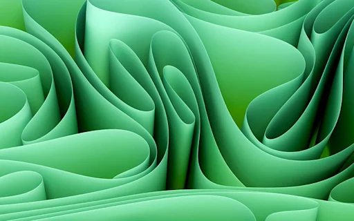 green abstract spirals