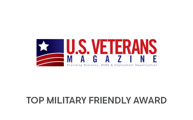 US Veterans Magazine Top Military Friendly Award