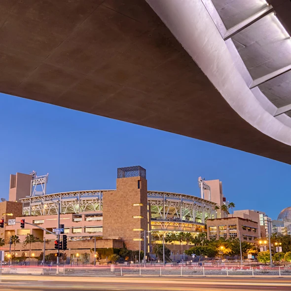 Under pedestrian bridge