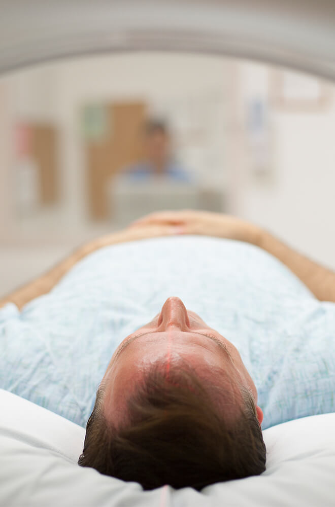 man in mri machine