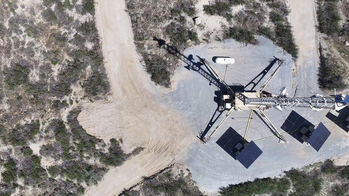 aerial view of solar tower