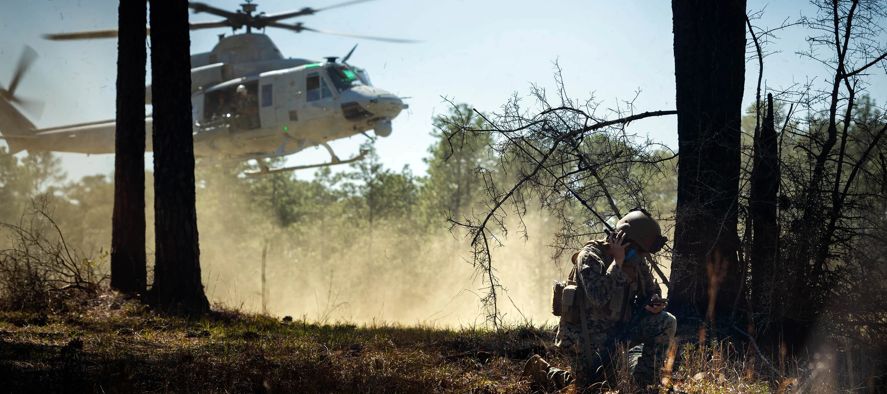 soldier in woods
