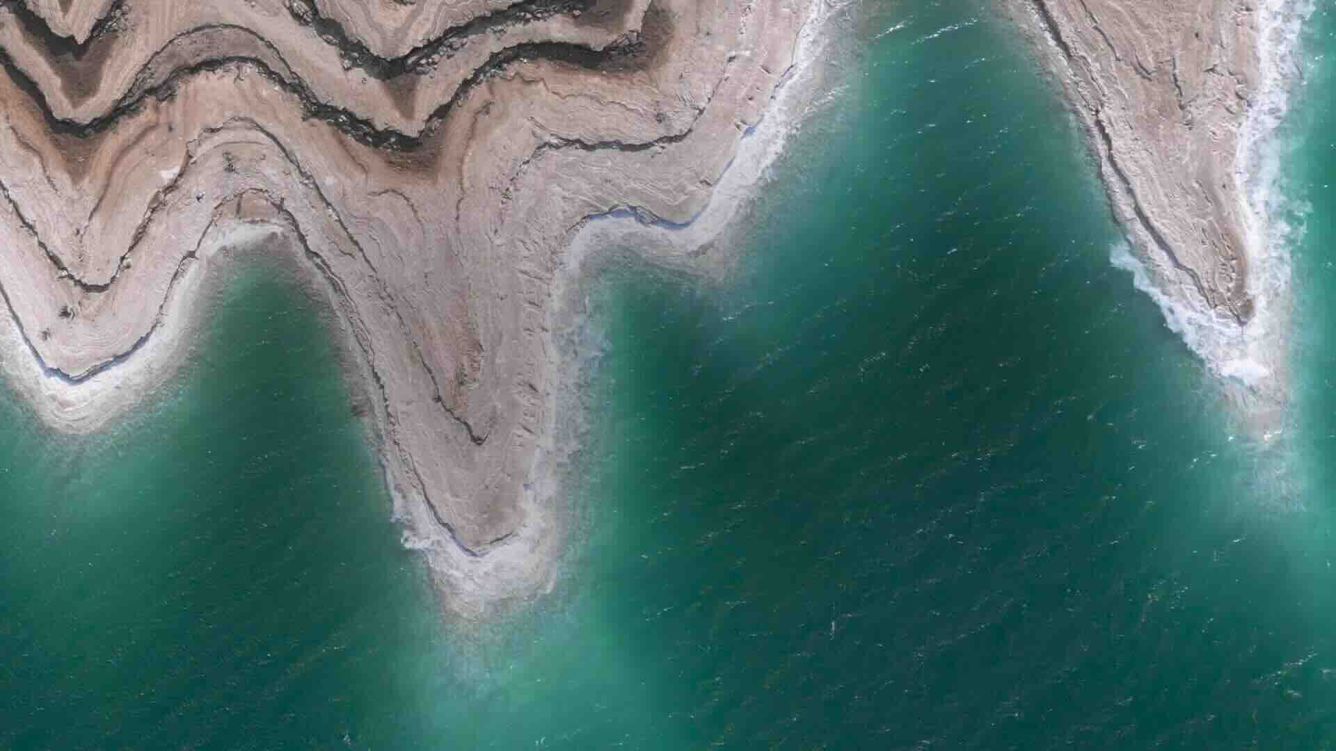aerial view of the sea