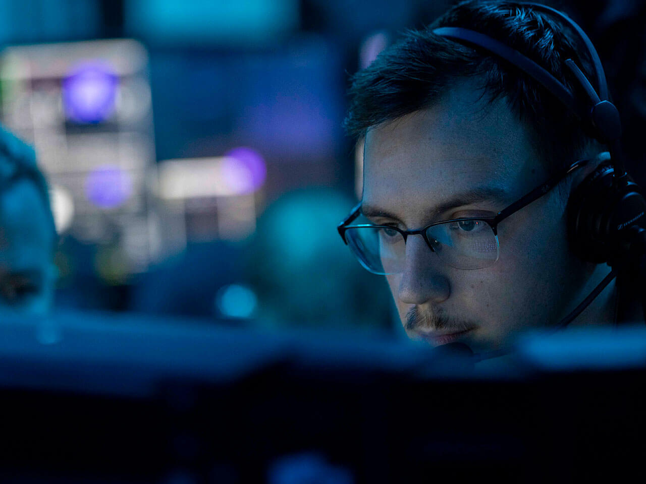 person looking at a computer