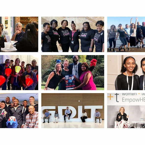collage of GDIT events