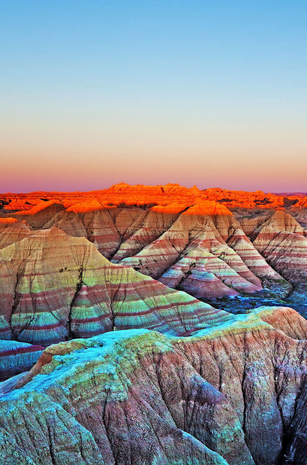 Mountains during a sunset