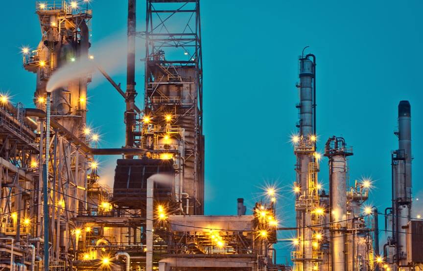 oil refinery 