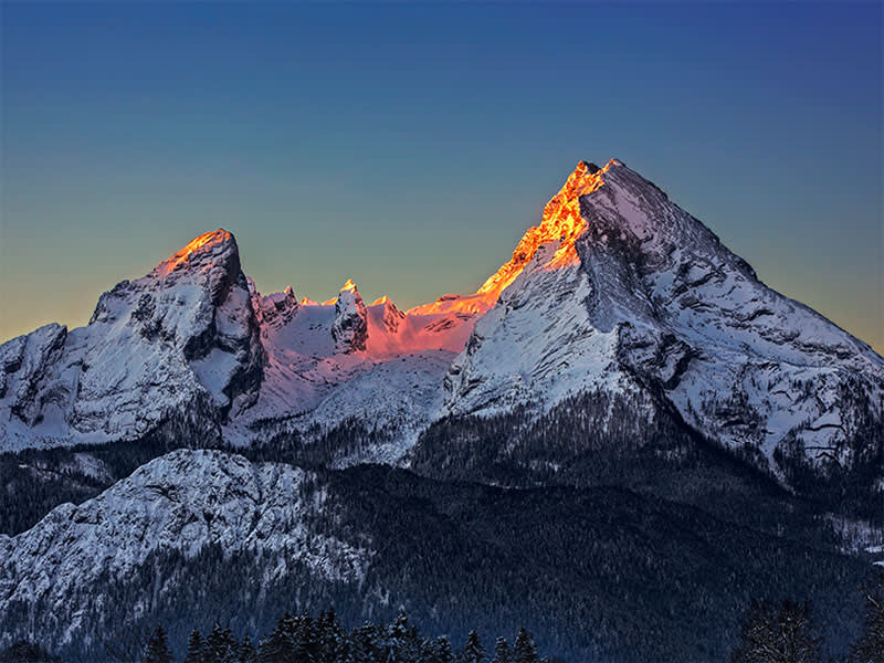 Snow covered mountains