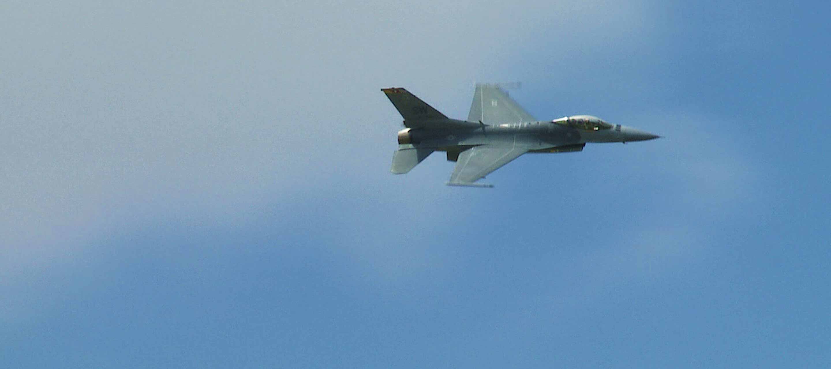 Fighter jet in the sky